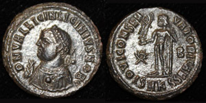 Licinius II (Jr), Mappa, globe and sceptre issue Licinius II (Jr), Mappa, globe and sceptre issue